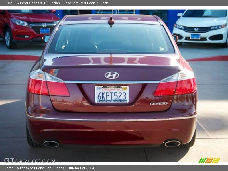 Cabernet Red Pearl / Black 2009 Hyundai Genesis 3.8 Sedan