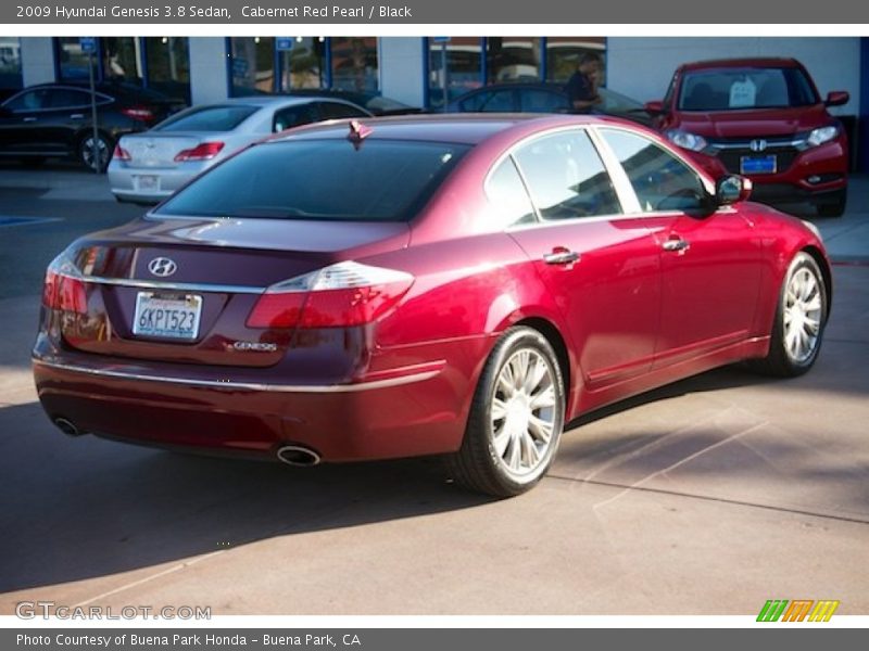 Cabernet Red Pearl / Black 2009 Hyundai Genesis 3.8 Sedan