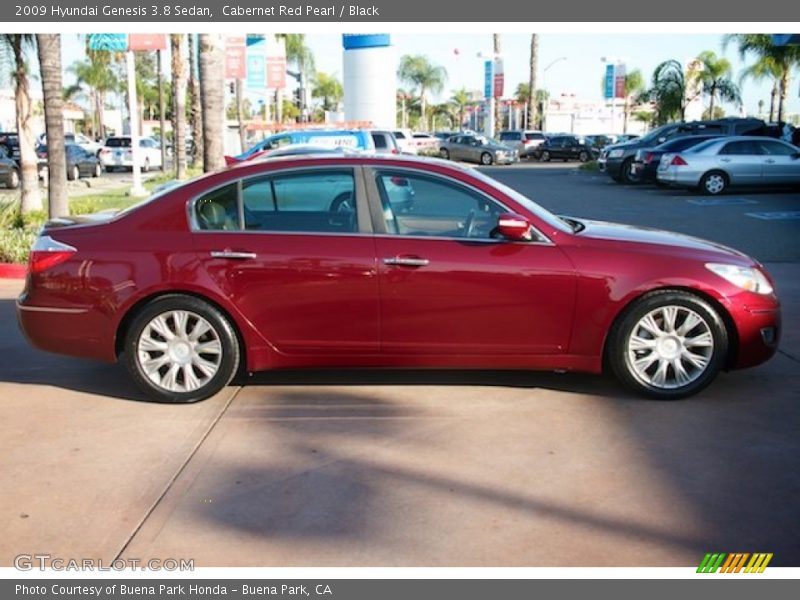 Cabernet Red Pearl / Black 2009 Hyundai Genesis 3.8 Sedan