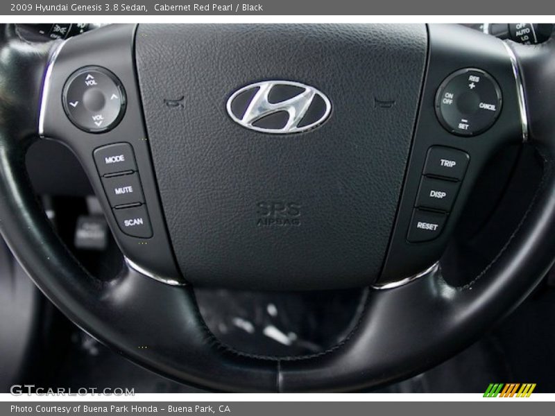 Cabernet Red Pearl / Black 2009 Hyundai Genesis 3.8 Sedan