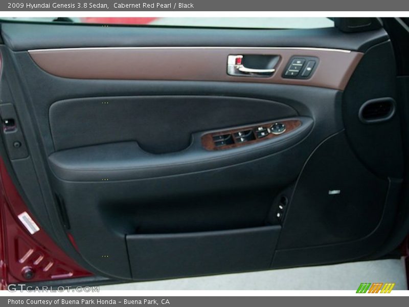Cabernet Red Pearl / Black 2009 Hyundai Genesis 3.8 Sedan