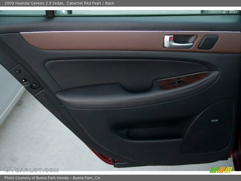 Cabernet Red Pearl / Black 2009 Hyundai Genesis 3.8 Sedan