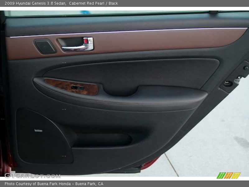 Cabernet Red Pearl / Black 2009 Hyundai Genesis 3.8 Sedan