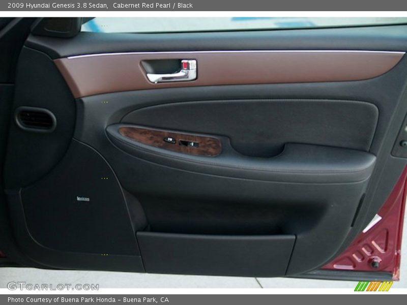 Cabernet Red Pearl / Black 2009 Hyundai Genesis 3.8 Sedan