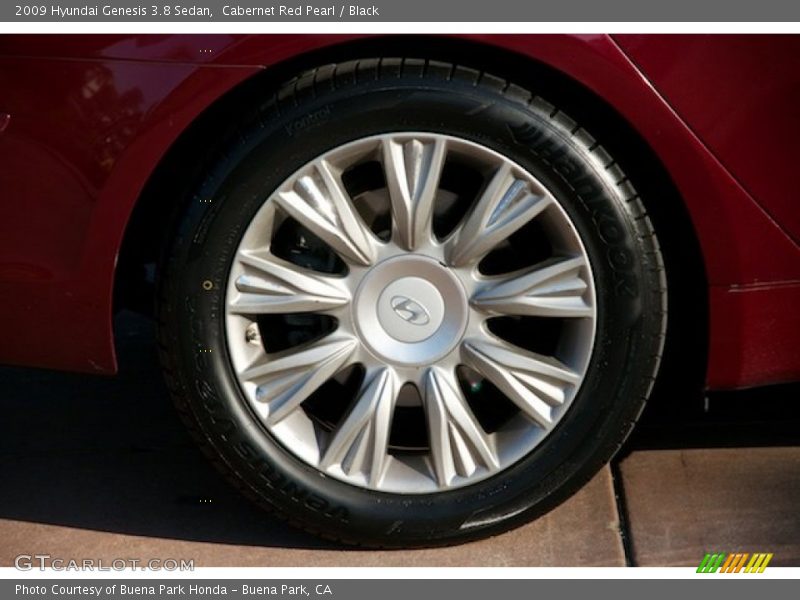 Cabernet Red Pearl / Black 2009 Hyundai Genesis 3.8 Sedan