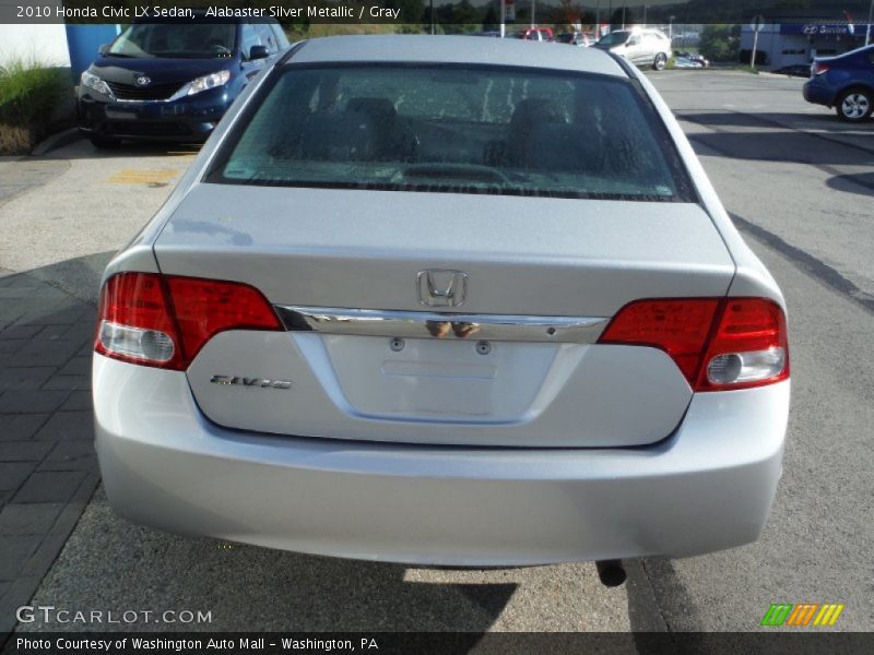 Alabaster Silver Metallic / Gray 2010 Honda Civic LX Sedan