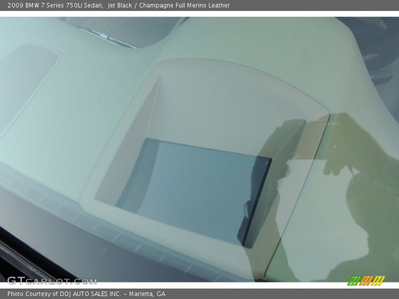 Jet Black / Champagne Full Merino Leather 2009 BMW 7 Series 750Li Sedan