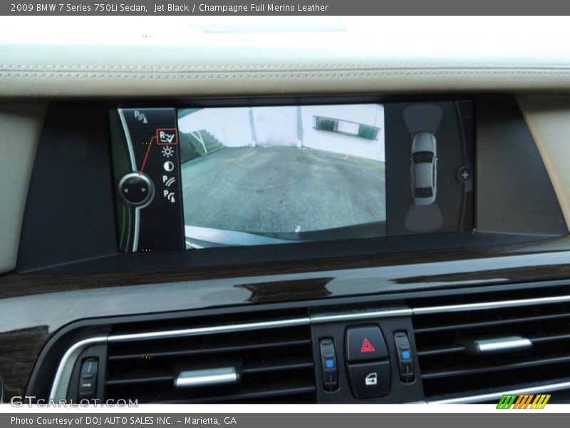 Jet Black / Champagne Full Merino Leather 2009 BMW 7 Series 750Li Sedan