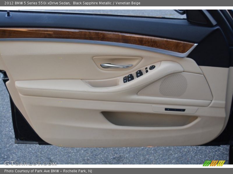 Black Sapphire Metallic / Venetian Beige 2012 BMW 5 Series 550i xDrive Sedan
