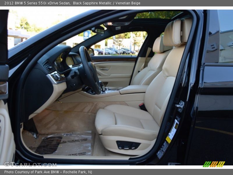 Black Sapphire Metallic / Venetian Beige 2012 BMW 5 Series 550i xDrive Sedan