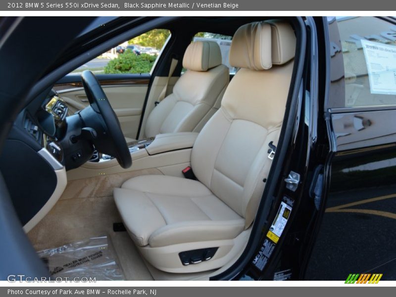 Black Sapphire Metallic / Venetian Beige 2012 BMW 5 Series 550i xDrive Sedan