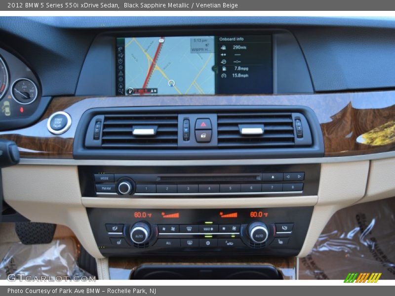 Black Sapphire Metallic / Venetian Beige 2012 BMW 5 Series 550i xDrive Sedan