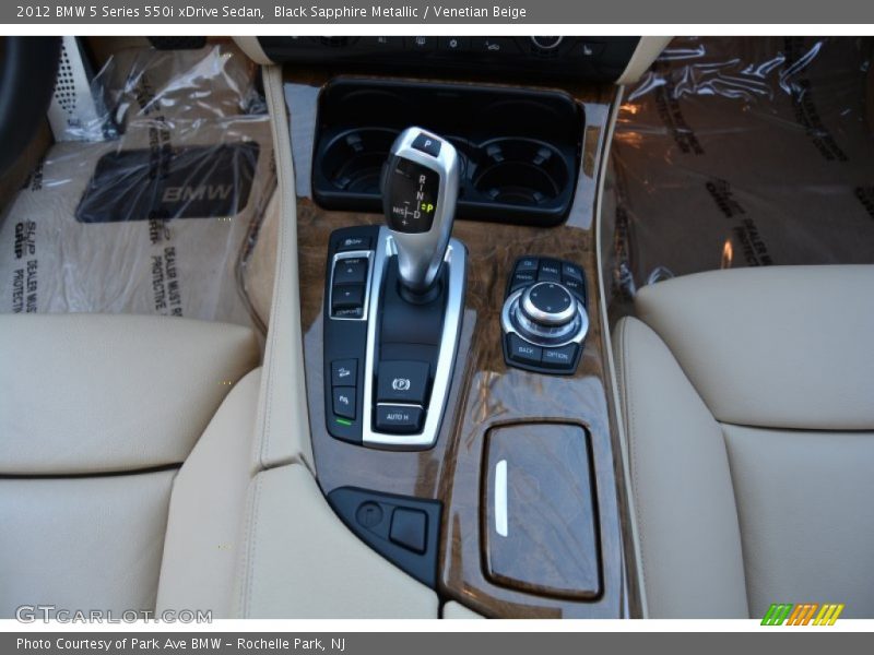 Black Sapphire Metallic / Venetian Beige 2012 BMW 5 Series 550i xDrive Sedan