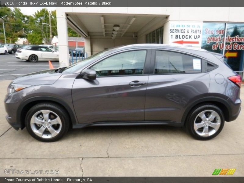 Modern Steel Metallic / Black 2016 Honda HR-V EX-L Navi