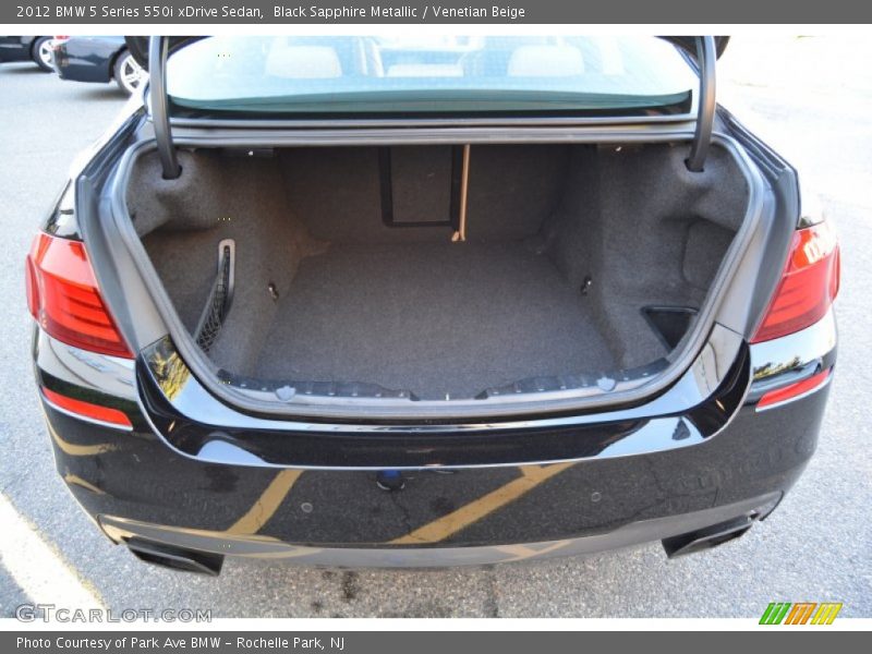 Black Sapphire Metallic / Venetian Beige 2012 BMW 5 Series 550i xDrive Sedan