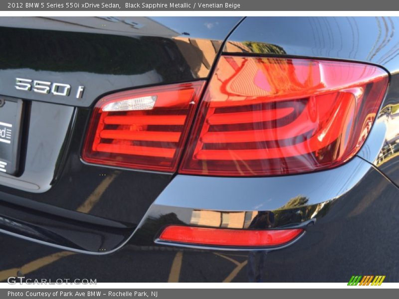Black Sapphire Metallic / Venetian Beige 2012 BMW 5 Series 550i xDrive Sedan