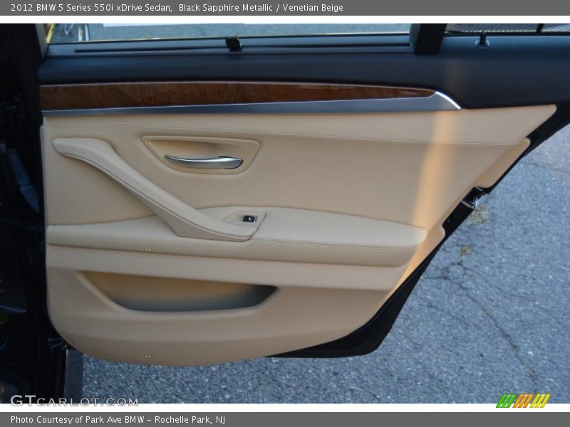 Black Sapphire Metallic / Venetian Beige 2012 BMW 5 Series 550i xDrive Sedan