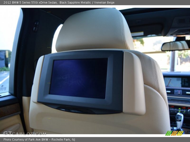 Black Sapphire Metallic / Venetian Beige 2012 BMW 5 Series 550i xDrive Sedan