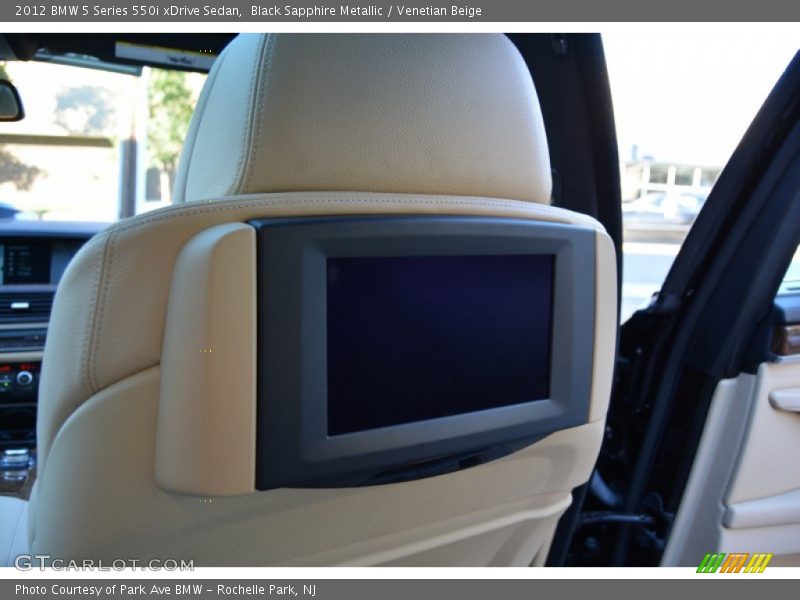 Black Sapphire Metallic / Venetian Beige 2012 BMW 5 Series 550i xDrive Sedan