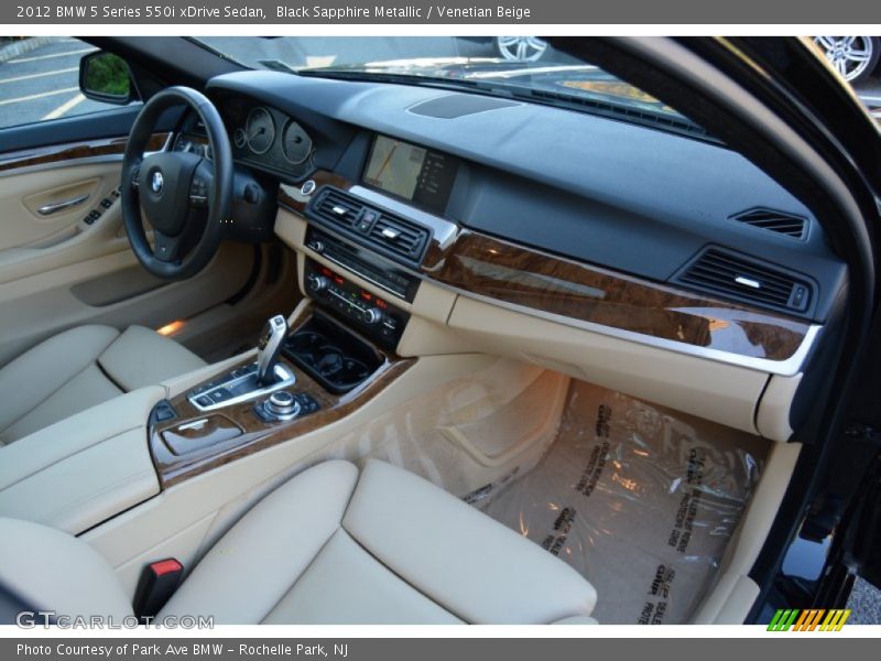 Black Sapphire Metallic / Venetian Beige 2012 BMW 5 Series 550i xDrive Sedan