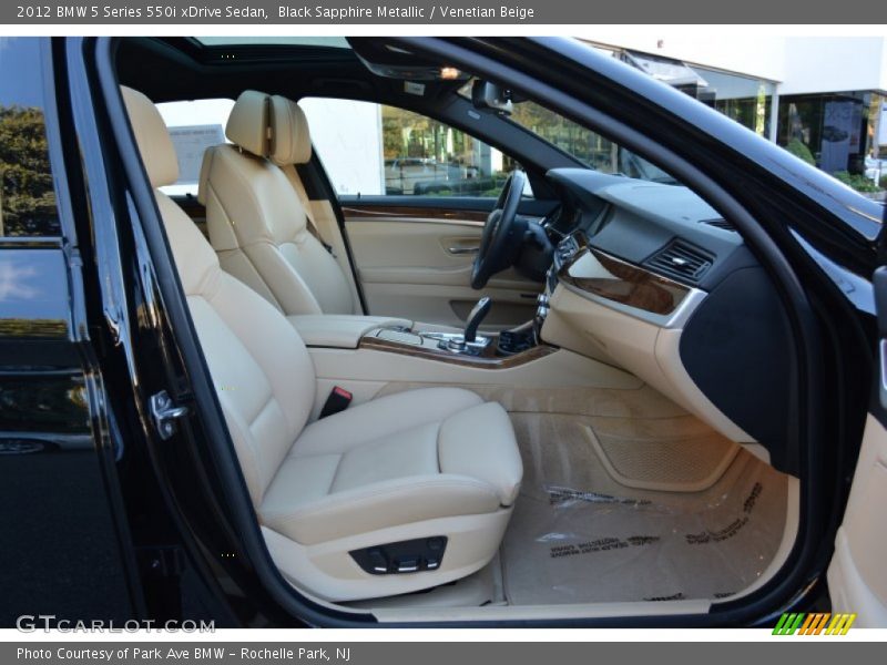 Black Sapphire Metallic / Venetian Beige 2012 BMW 5 Series 550i xDrive Sedan