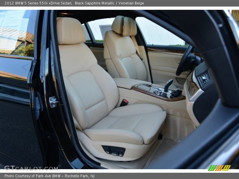Black Sapphire Metallic / Venetian Beige 2012 BMW 5 Series 550i xDrive Sedan