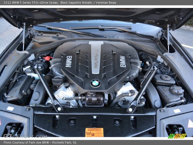 Black Sapphire Metallic / Venetian Beige 2012 BMW 5 Series 550i xDrive Sedan