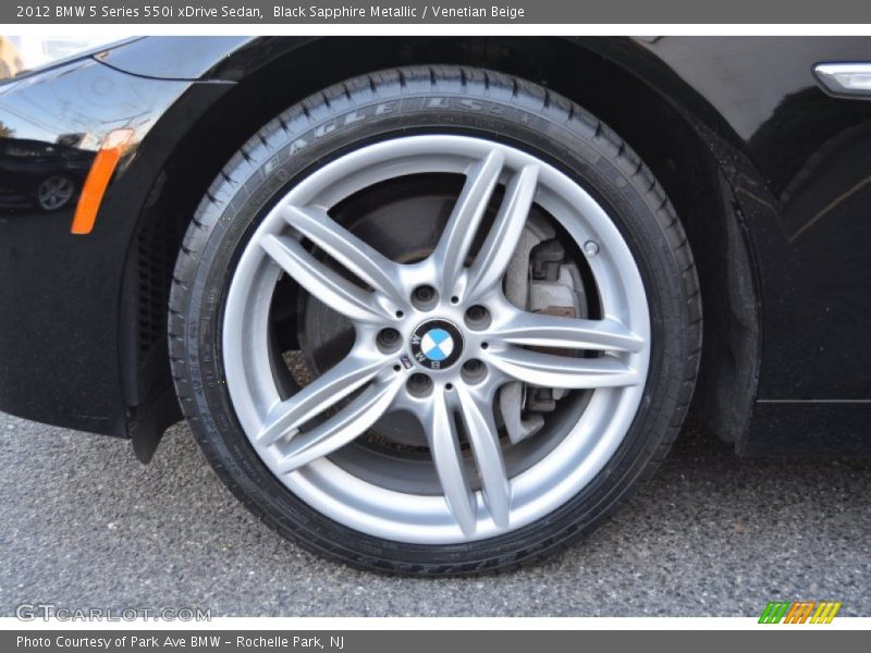 Black Sapphire Metallic / Venetian Beige 2012 BMW 5 Series 550i xDrive Sedan