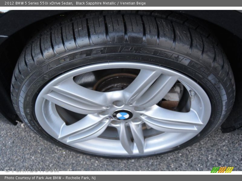 Black Sapphire Metallic / Venetian Beige 2012 BMW 5 Series 550i xDrive Sedan