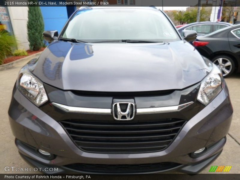Modern Steel Metallic / Black 2016 Honda HR-V EX-L Navi
