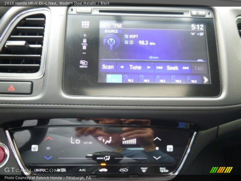 Modern Steel Metallic / Black 2016 Honda HR-V EX-L Navi