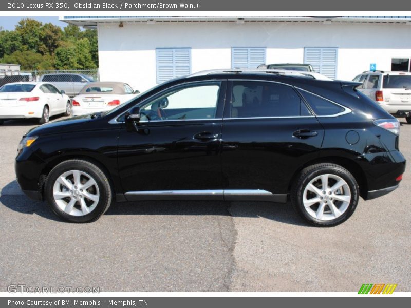 Obsidian Black / Parchment/Brown Walnut 2010 Lexus RX 350