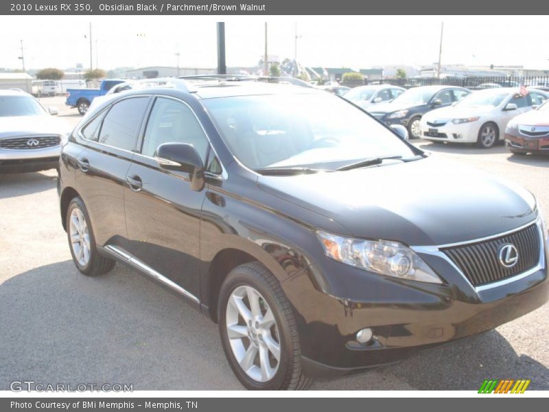 Obsidian Black / Parchment/Brown Walnut 2010 Lexus RX 350