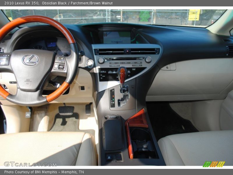 Obsidian Black / Parchment/Brown Walnut 2010 Lexus RX 350