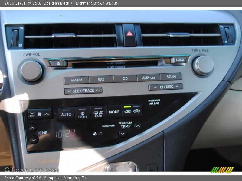 Obsidian Black / Parchment/Brown Walnut 2010 Lexus RX 350