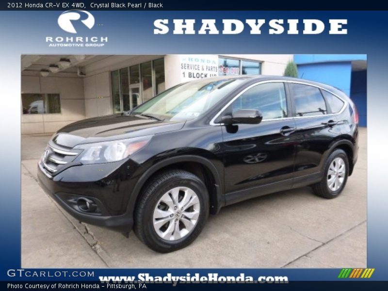 Crystal Black Pearl / Black 2012 Honda CR-V EX 4WD