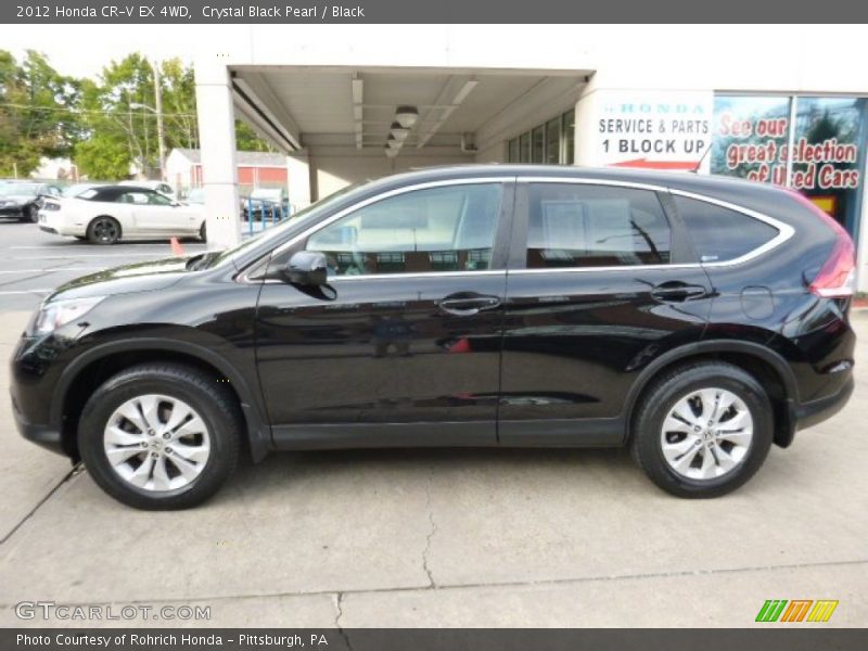 Crystal Black Pearl / Black 2012 Honda CR-V EX 4WD