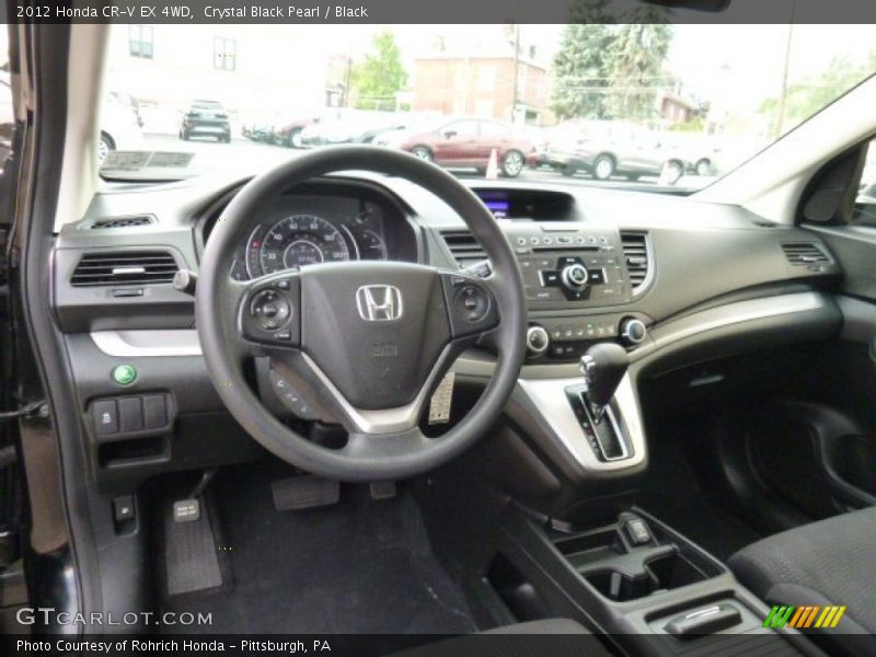 Crystal Black Pearl / Black 2012 Honda CR-V EX 4WD