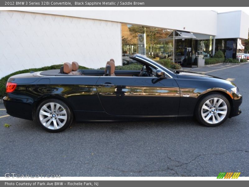 Black Sapphire Metallic / Saddle Brown 2012 BMW 3 Series 328i Convertible
