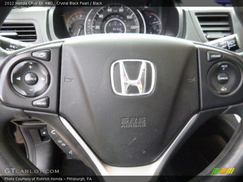 Crystal Black Pearl / Black 2012 Honda CR-V EX 4WD