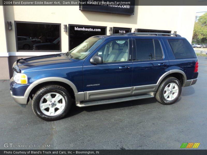 Dark Blue Pearl Metallic / Medium Parchment 2004 Ford Explorer Eddie Bauer 4x4