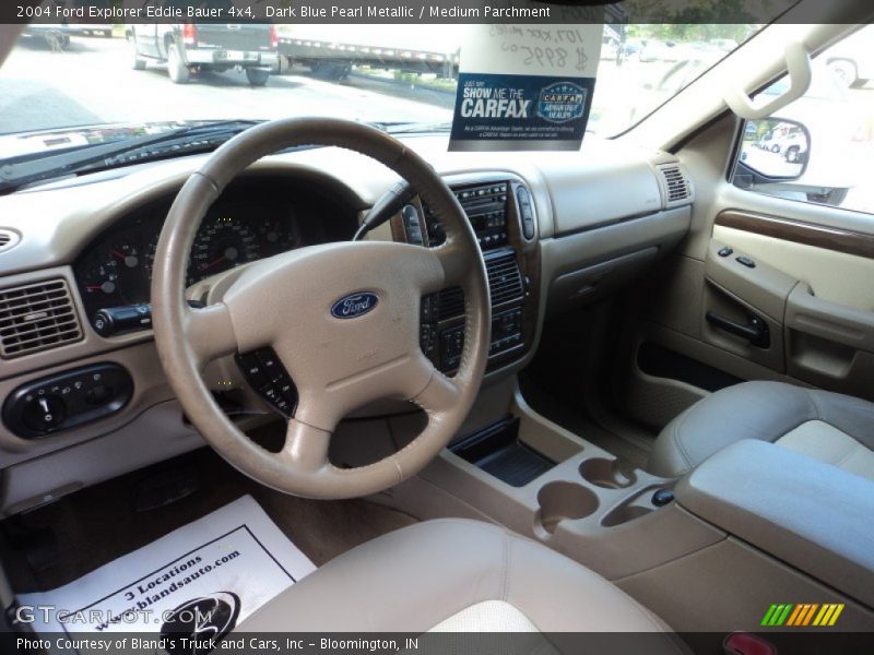Dark Blue Pearl Metallic / Medium Parchment 2004 Ford Explorer Eddie Bauer 4x4