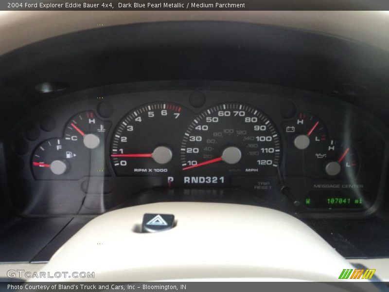 Dark Blue Pearl Metallic / Medium Parchment 2004 Ford Explorer Eddie Bauer 4x4