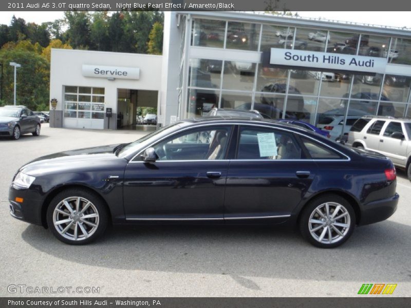 Night Blue Pearl Effect / Amaretto/Black 2011 Audi A6 3.0T quattro Sedan