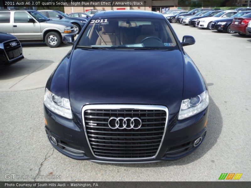 Night Blue Pearl Effect / Amaretto/Black 2011 Audi A6 3.0T quattro Sedan