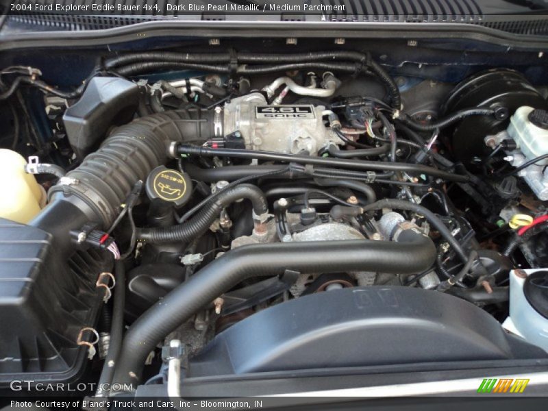 Dark Blue Pearl Metallic / Medium Parchment 2004 Ford Explorer Eddie Bauer 4x4