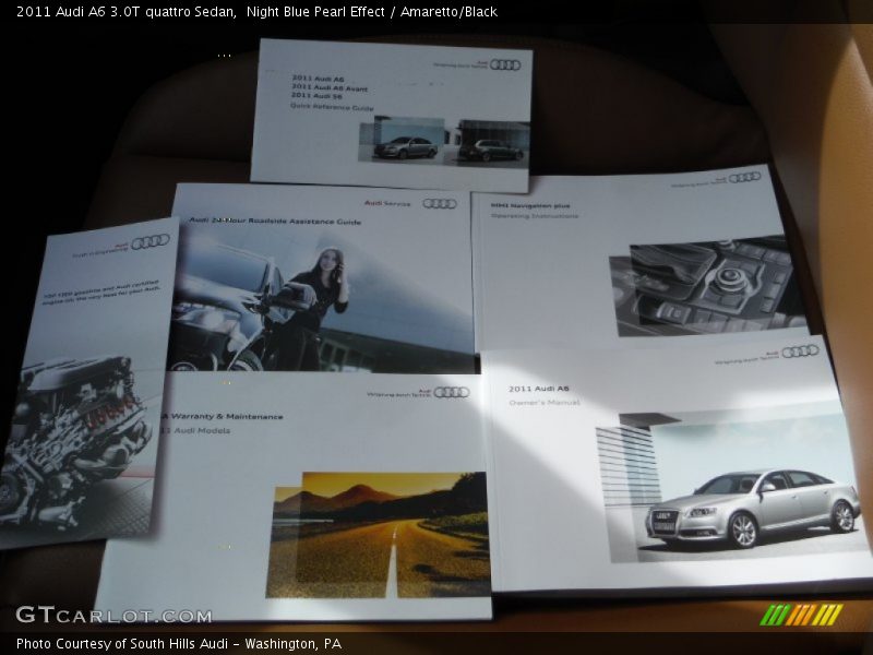 Night Blue Pearl Effect / Amaretto/Black 2011 Audi A6 3.0T quattro Sedan