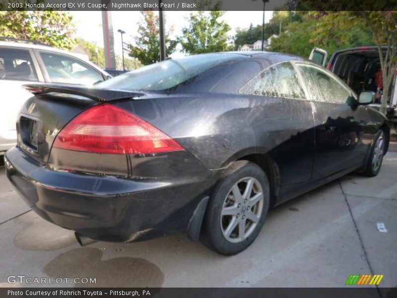 Nighthawk Black Pearl / Black 2003 Honda Accord EX V6 Coupe
