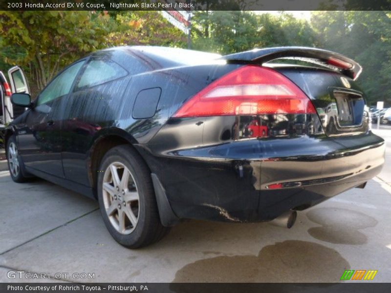 Nighthawk Black Pearl / Black 2003 Honda Accord EX V6 Coupe