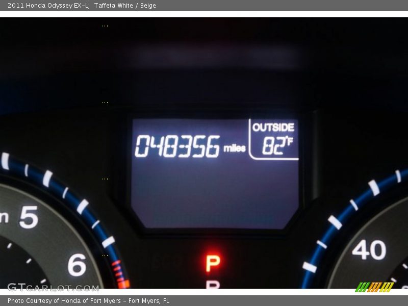 Taffeta White / Beige 2011 Honda Odyssey EX-L